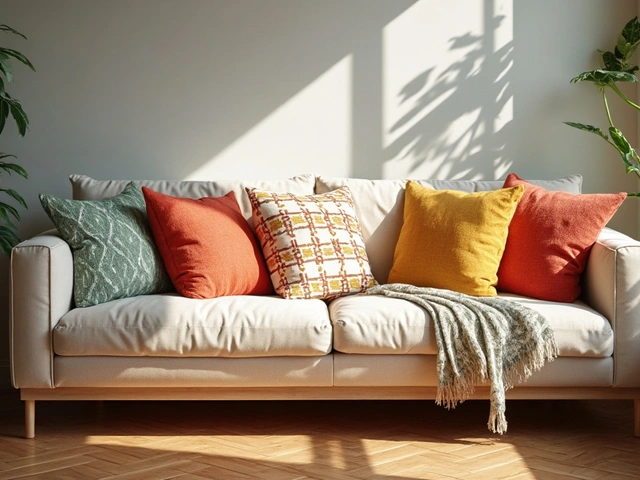Kissen auf dem Sofa: Tipps zum Kombinieren statt eintönigem Look