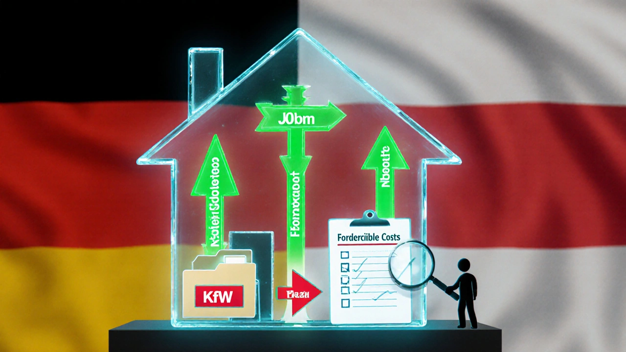 Transparenz-Darstellung: Fördergelder fließen ein, Nebenkosten laufen ab
