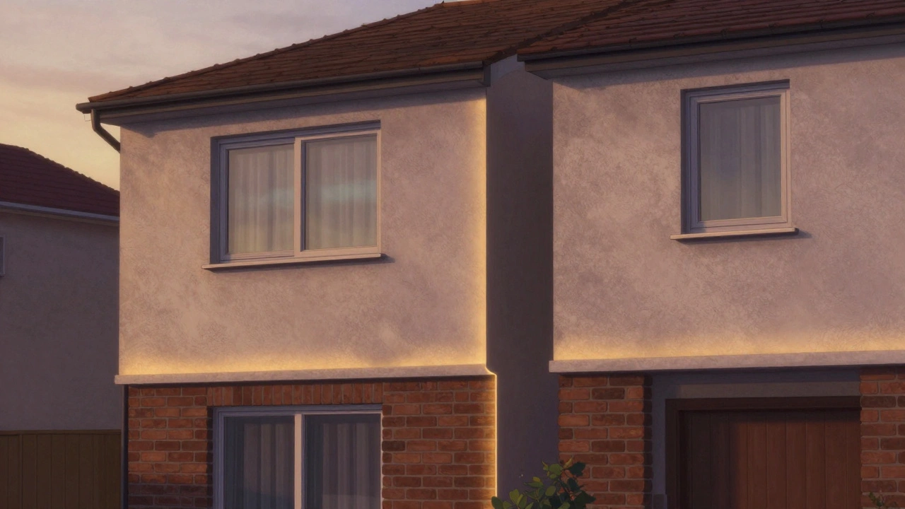 Einfamilienhaus mit feuerbeständigen Außenwänden und großem Dachfenster als zweitem Fluchtweg.