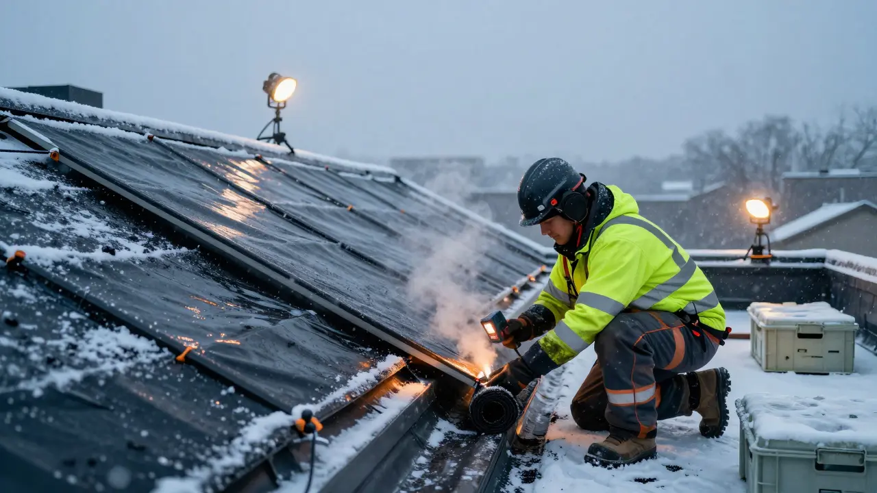 Dachsanierung im Winter: Risiken, Trocknung und praktische Planung