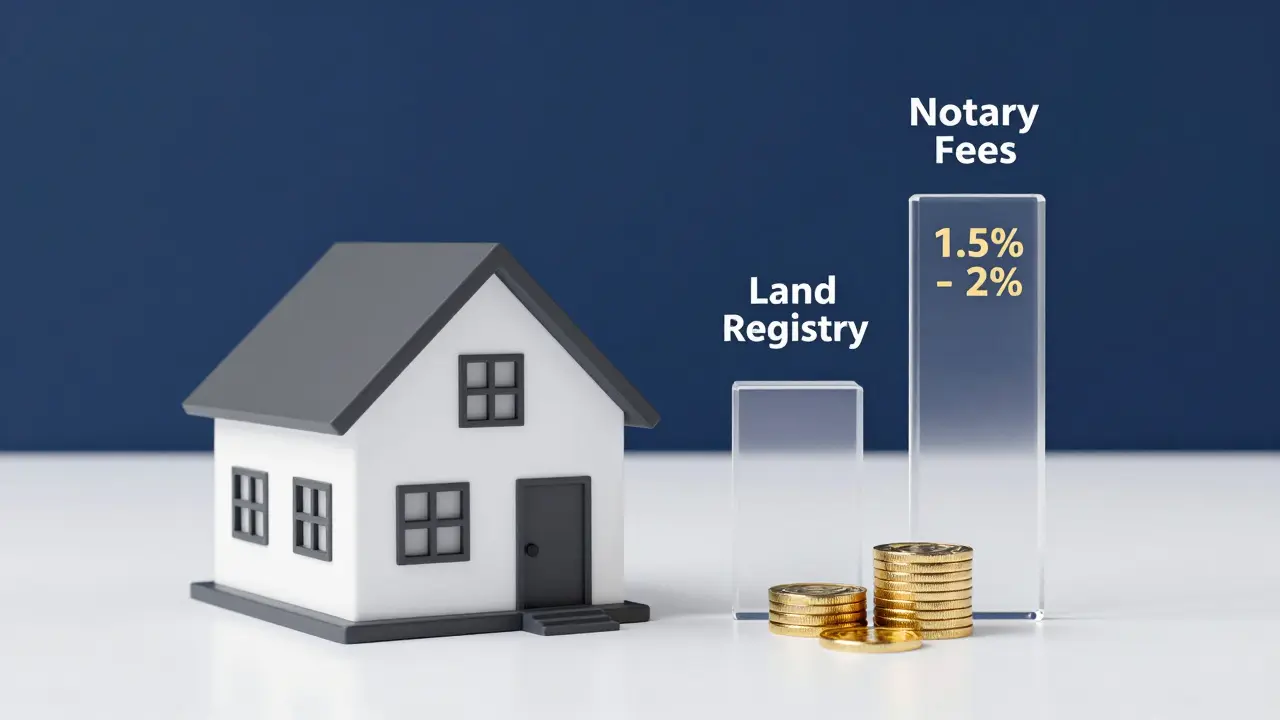 Konzeptgrafik zur Veranschaulichung von Notar- und Grundbuchkosten