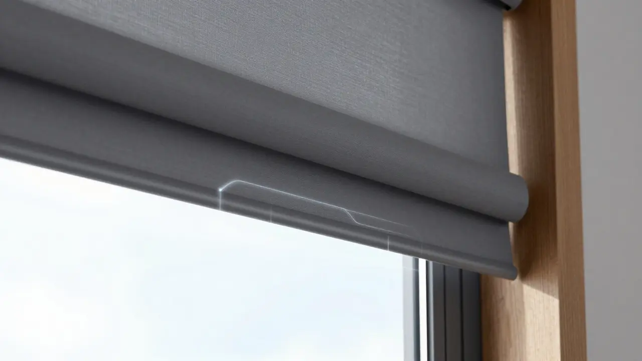 Motorisiertes Rollo mit Smart-Home-Technologie im Detail