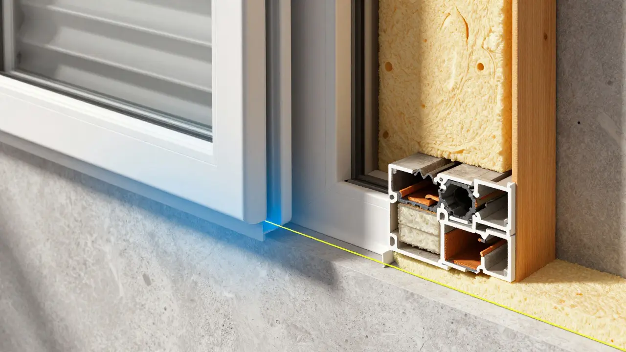 Schnittvergleich: Altes separates System vs. neues integriertes Fenster-Rollladen-System