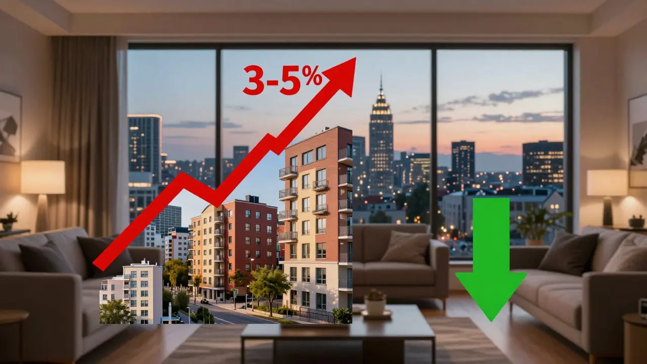Steigende Immobilienpreise überwiegen geringe Zinssenkungen
