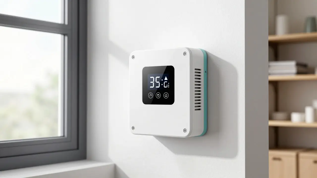 Automatische Taupunktsteuerung für die Kellerlüftung an der Wand
