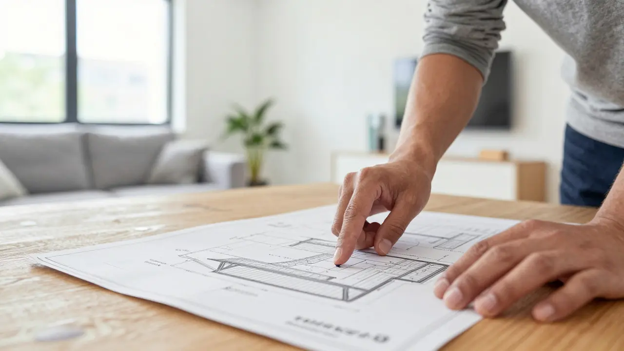 Homeowner and consultant reviewing renovation plans