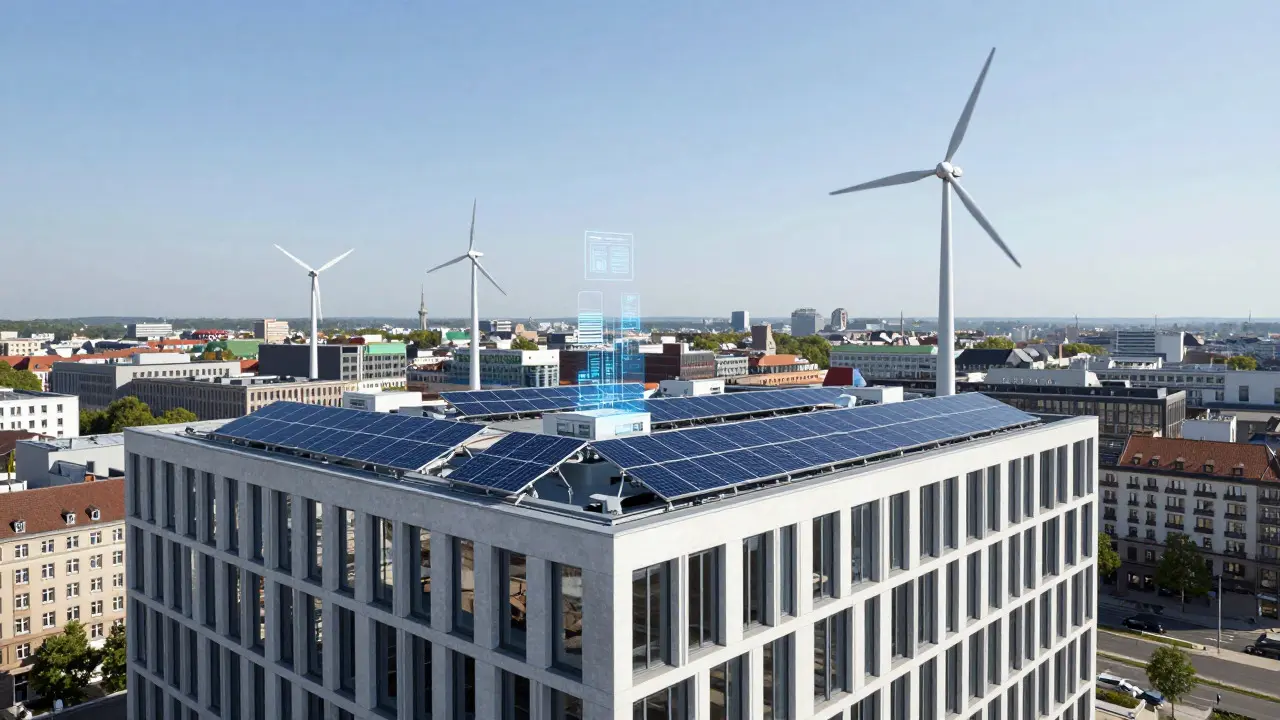 Zukunftsfähiges Gebäude mit Solartechnik und intelligentem Energiemanagement